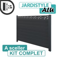 Kit Clôture Aluminium Gris Anthracite - A Sceller - Design
